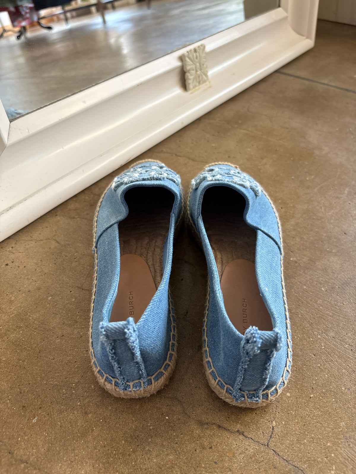 Tory Burch Shoe Size 8.5 Denim Flats