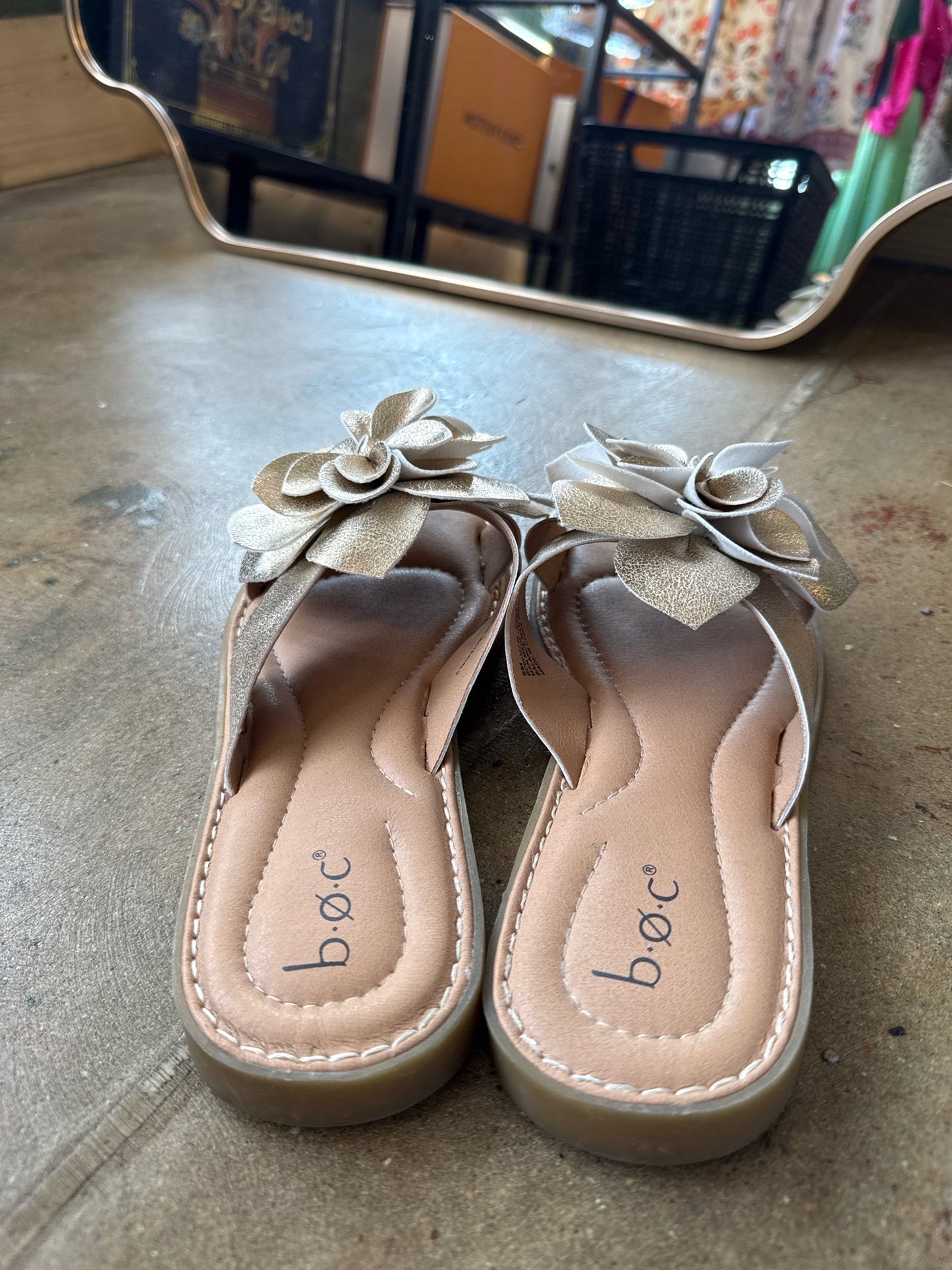 BOC Shoe Size 8 Gold Sandals