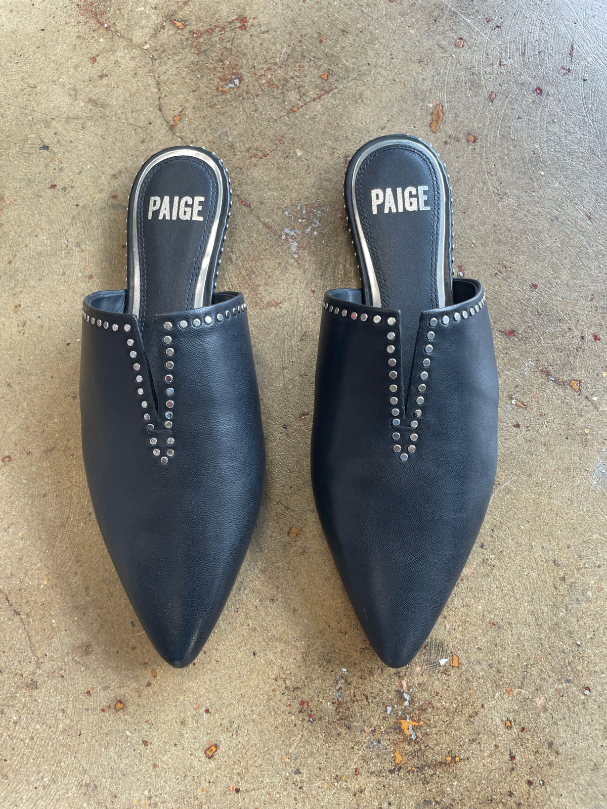 PAIGE Shoe Size 6 Black Mules