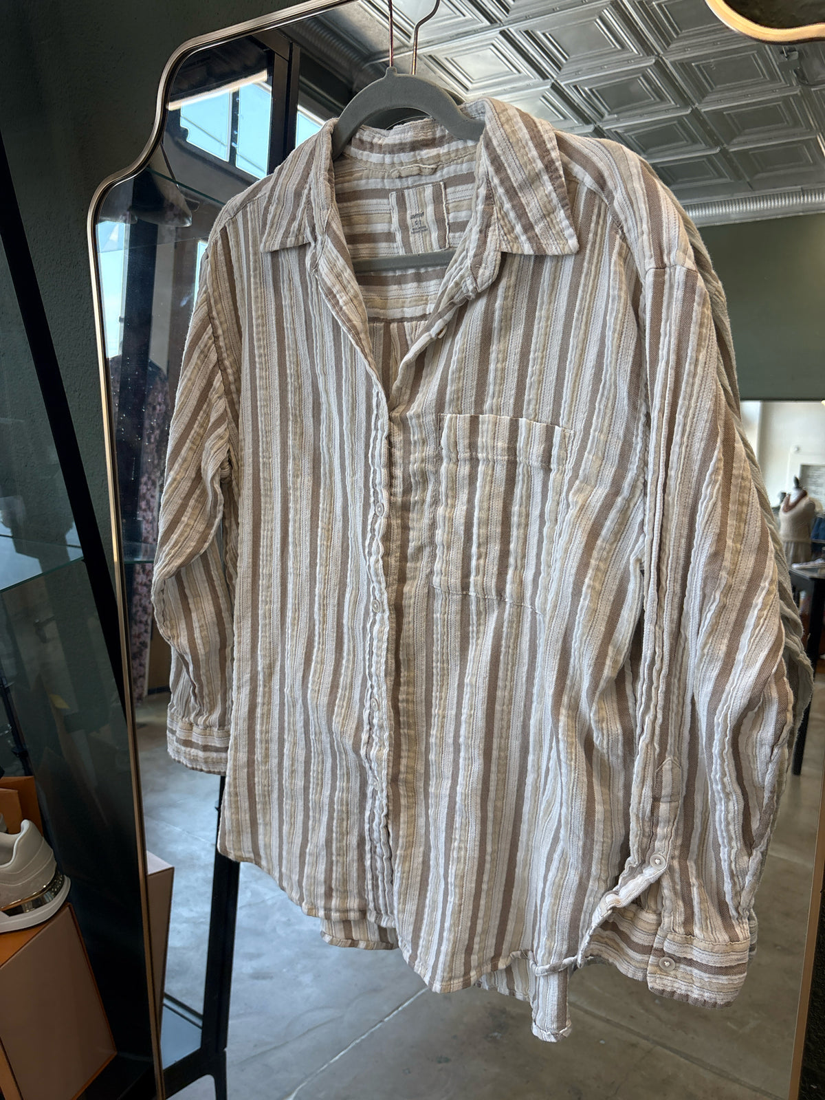 Aerie Size S tan multi Top