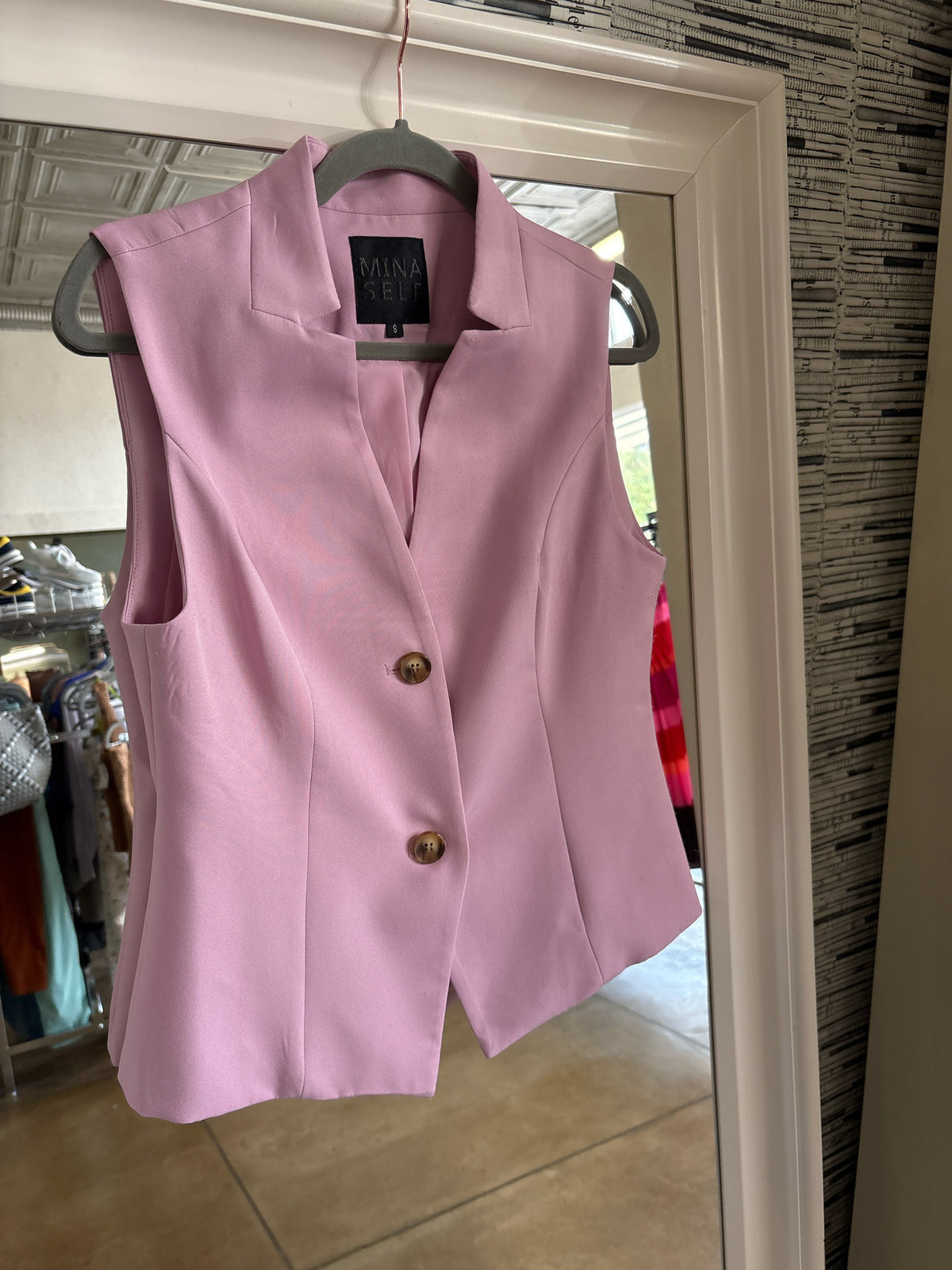 Mina Self Size S Pink Vest