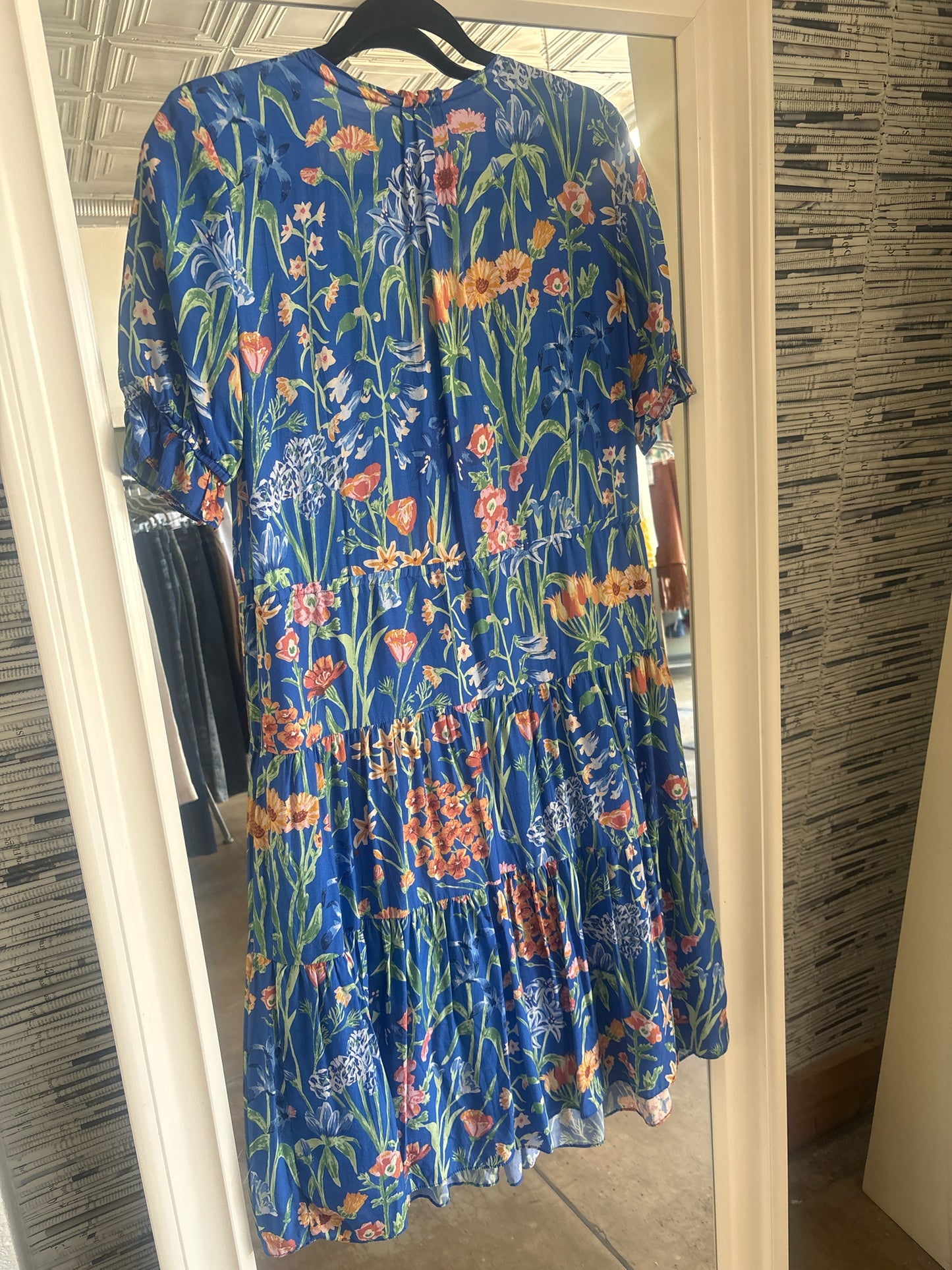 j mclaughlin Size S blue + multi Floral Dress