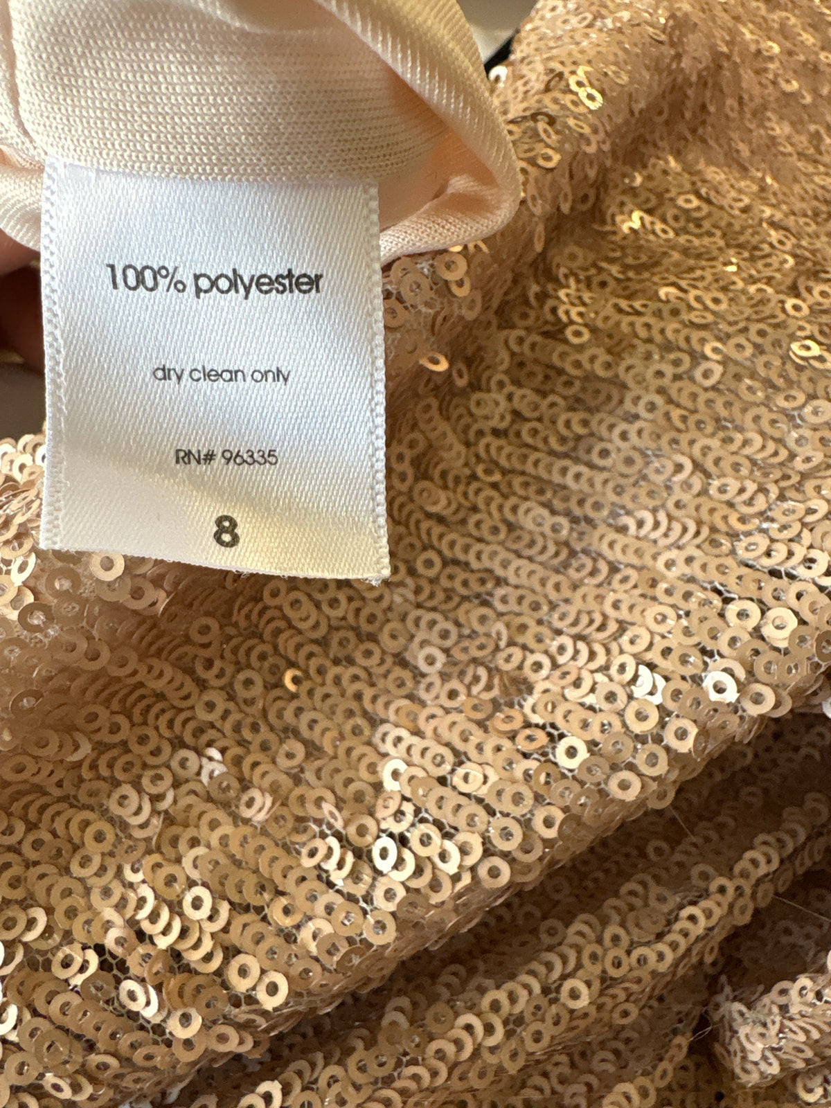 susana monaco Size 8 Gold Sequin Dress