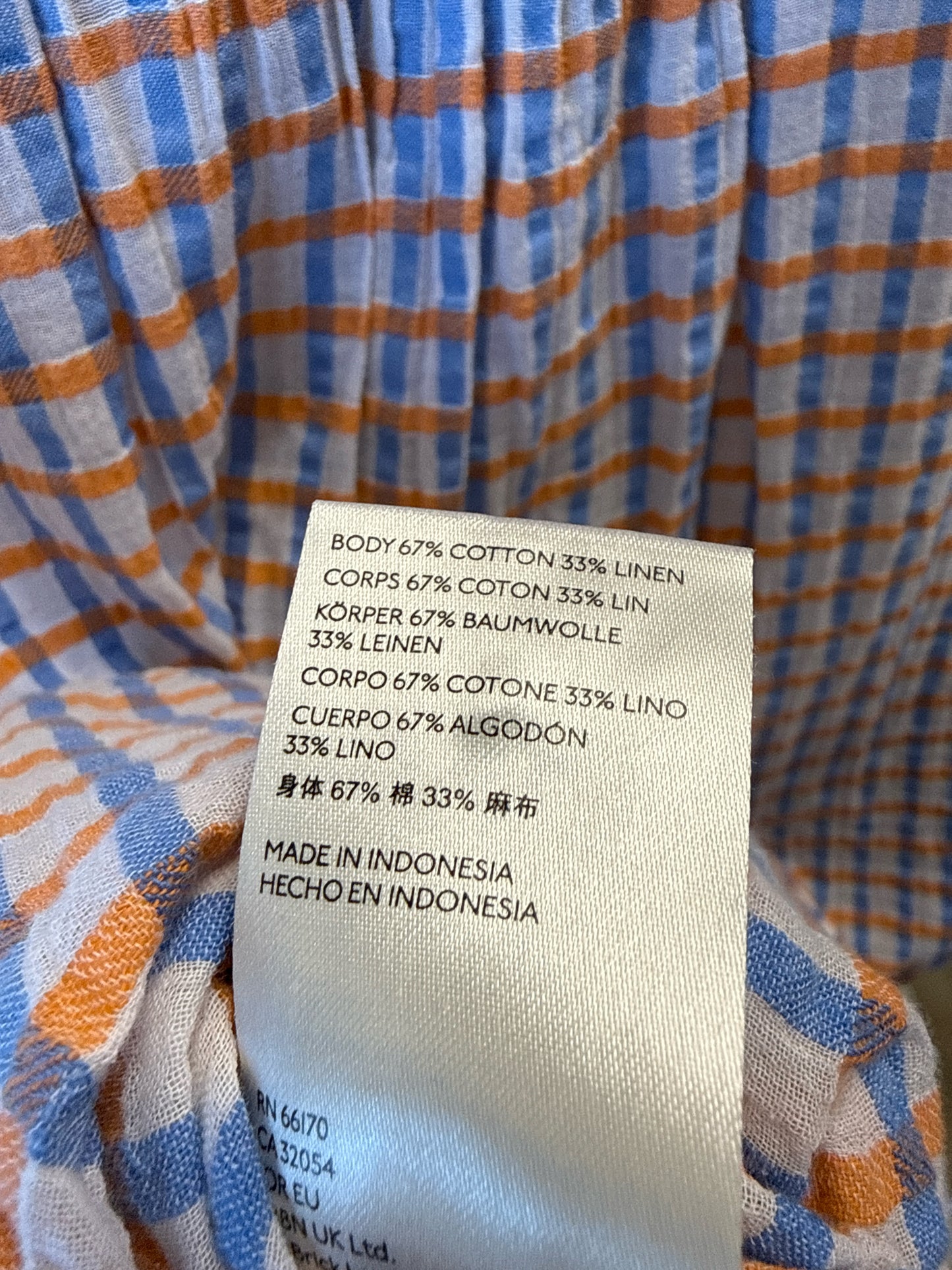 Anthropologie Size XS Orange/Blue Top