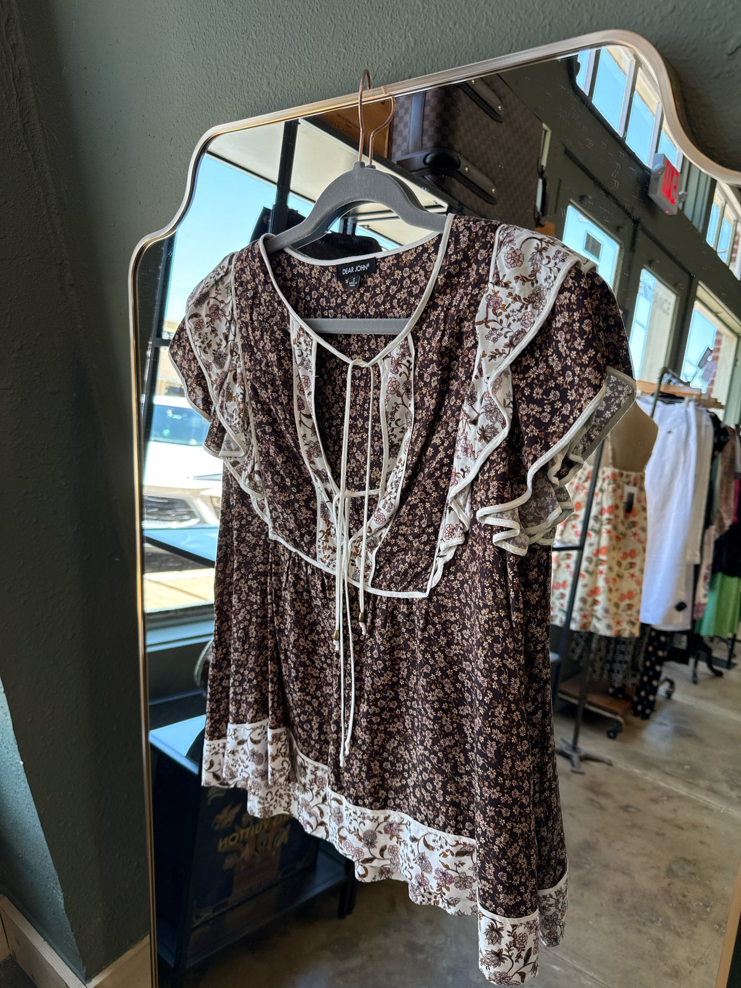 Dear John Size S Brown Top