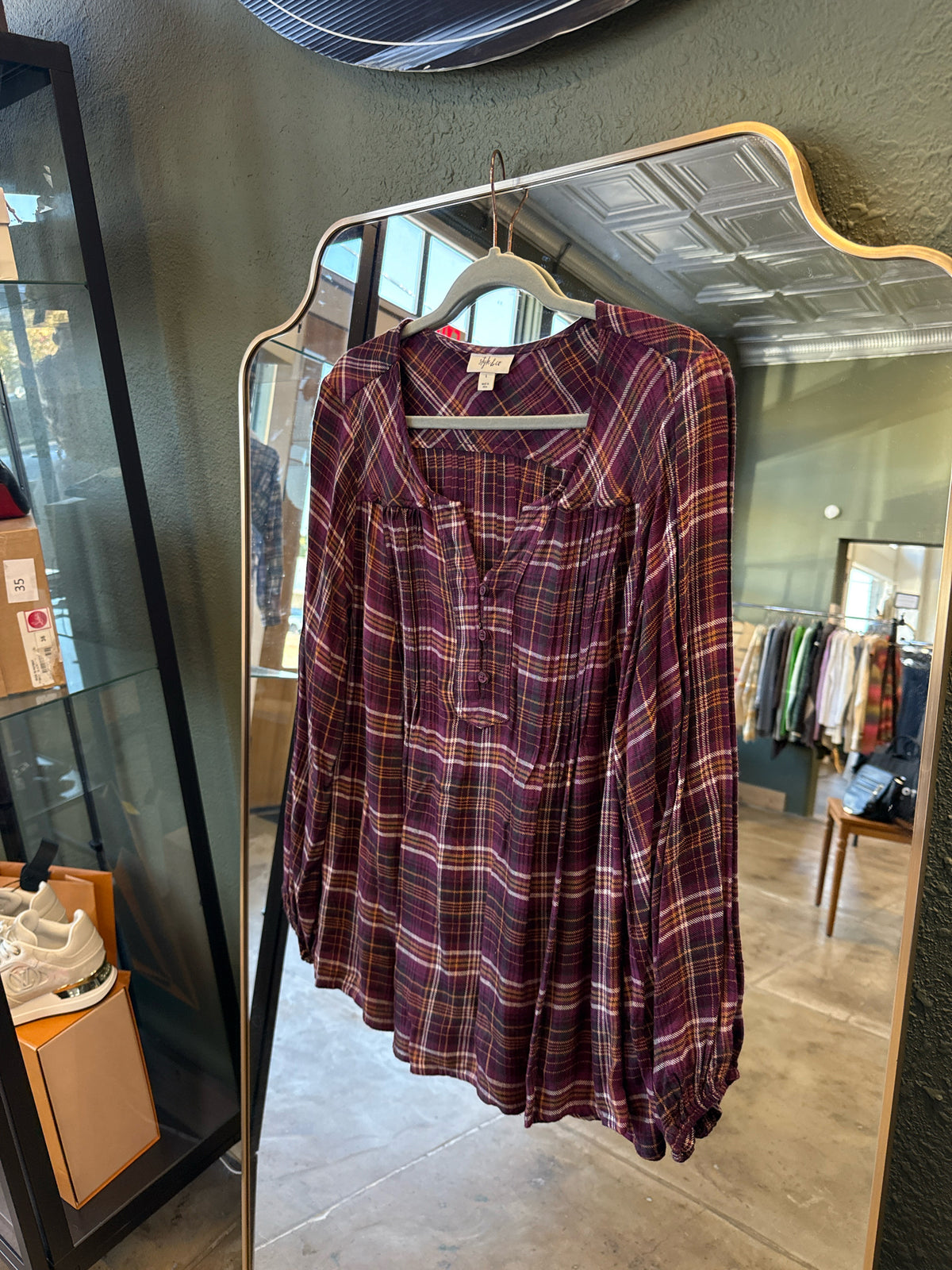 Style & Co Size L Purple Top