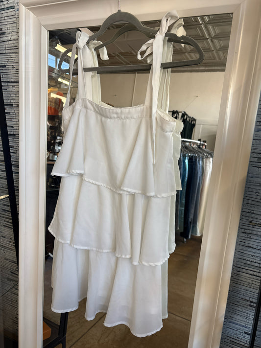 entro Size S White Ruffles Dress