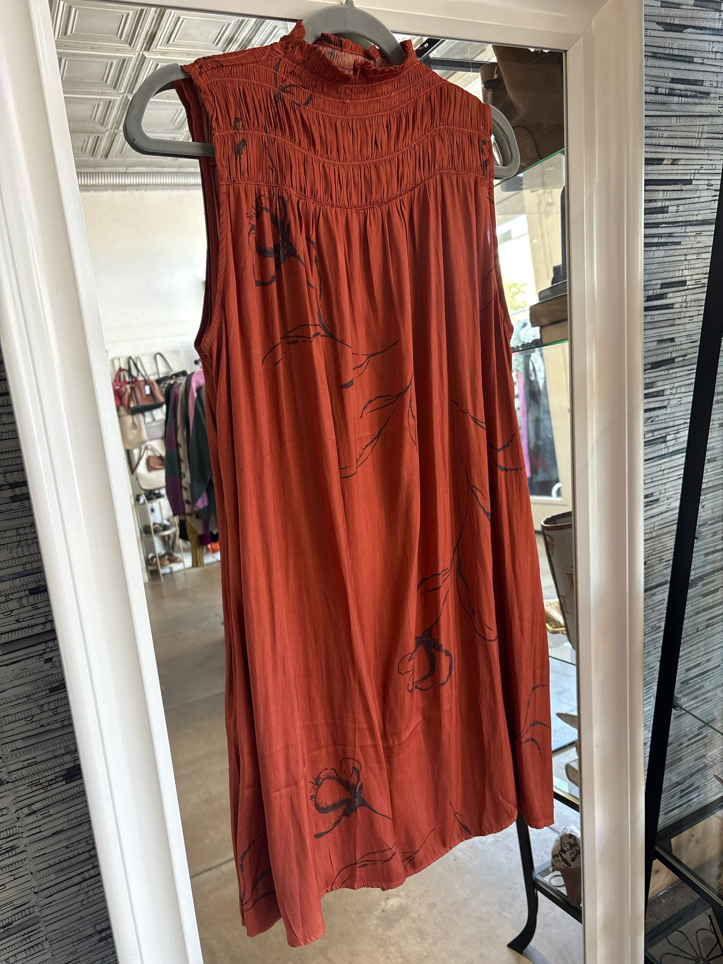 GRADE & GATHER Size M Burnt Orange Sleeveless Dress