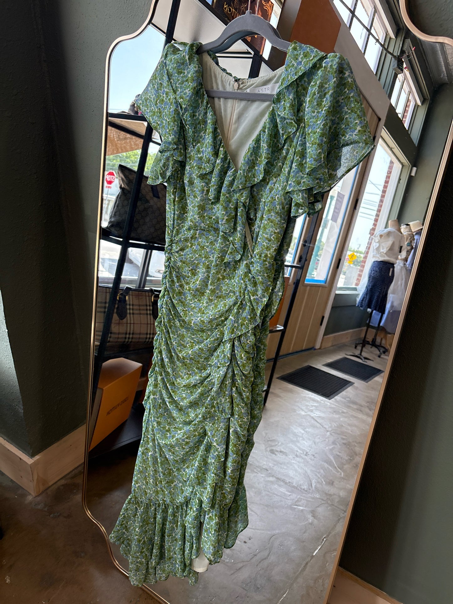ASTR green and blue Dress