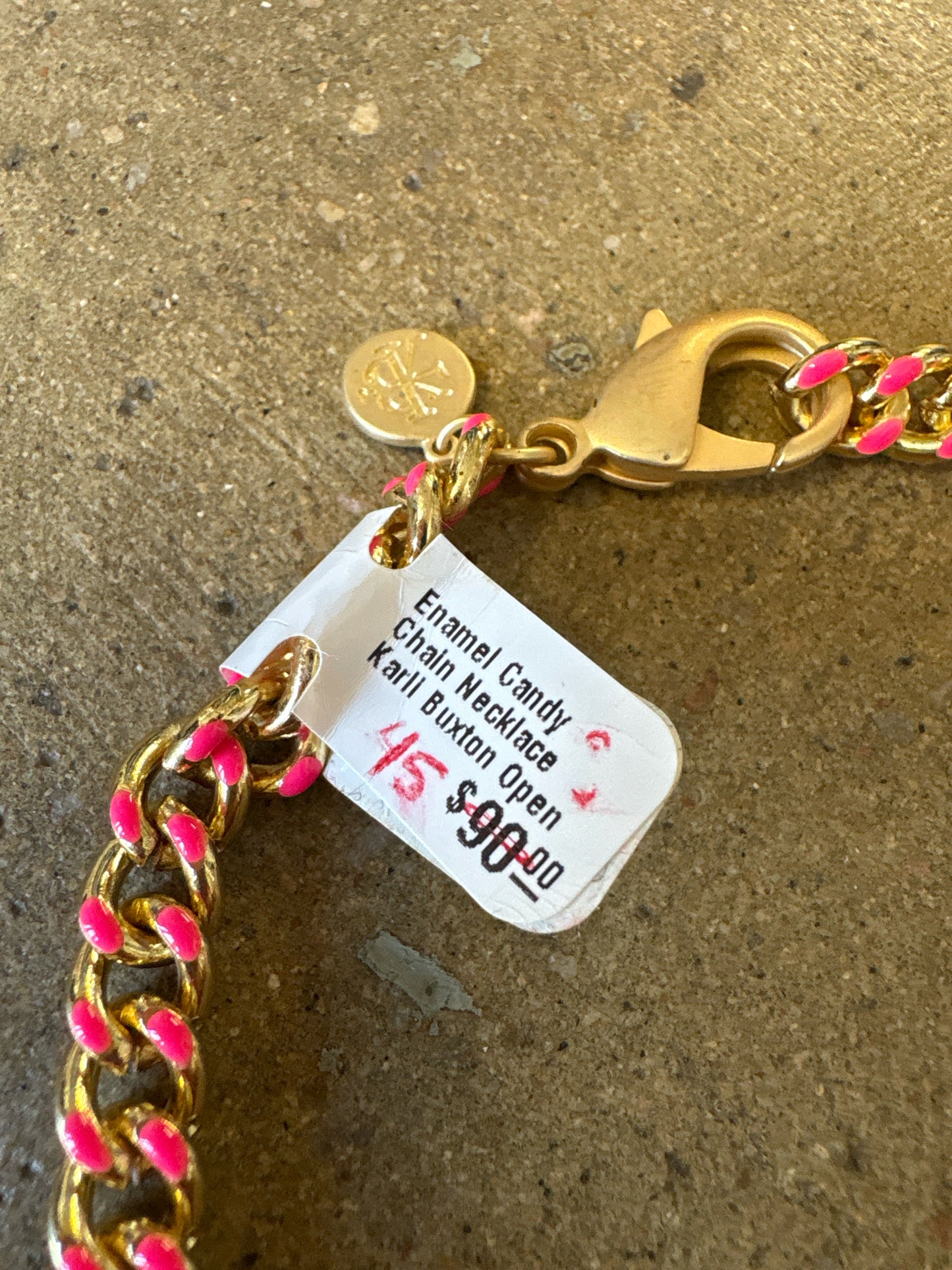 Karli Buxton Gold/Pink Chain Necklace