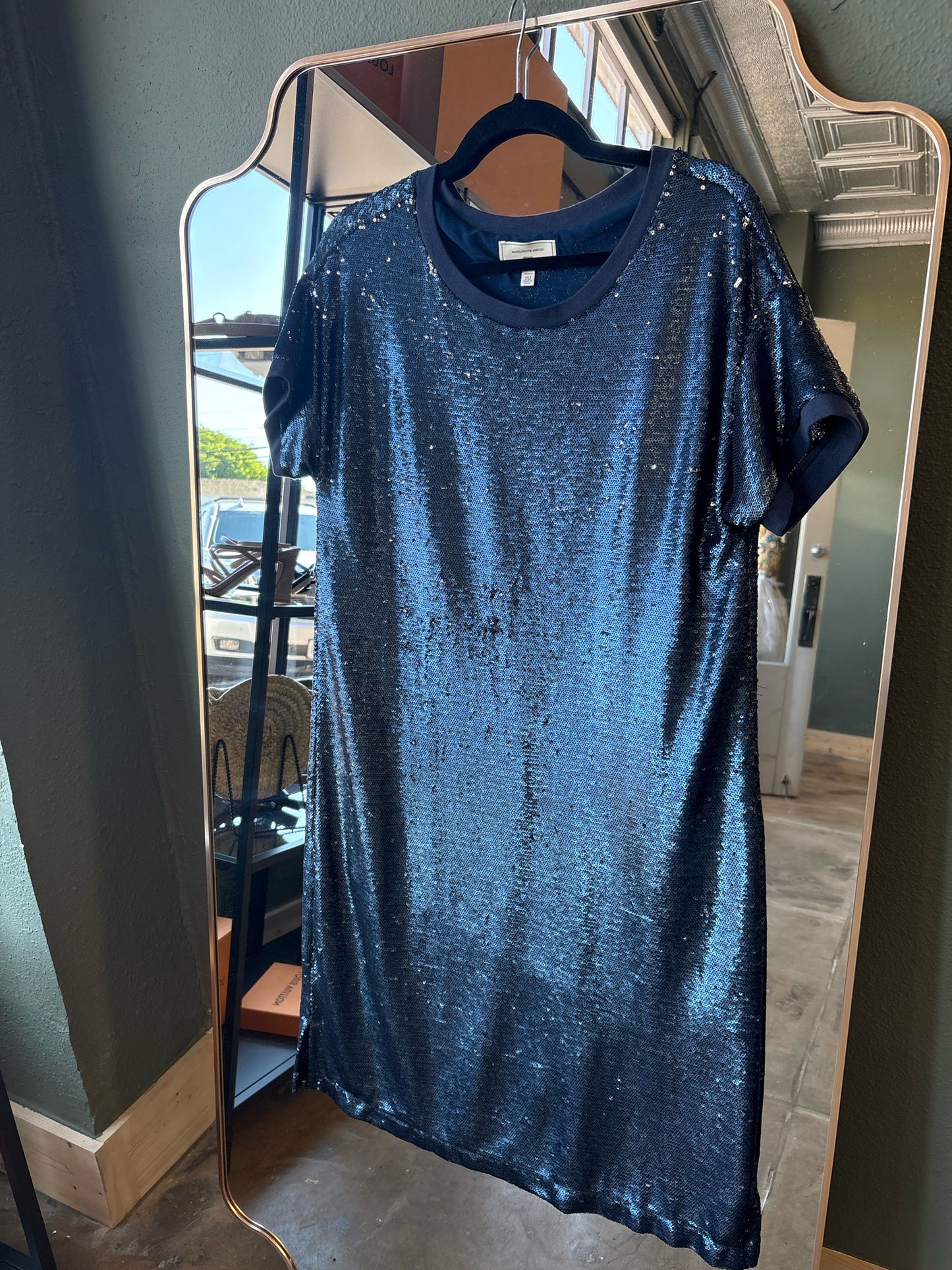 Moulinette Soeurs Size M Blue Sequin Dress