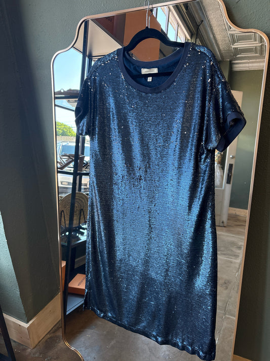 Moulinette Soeurs Size M Blue Sequin Dress