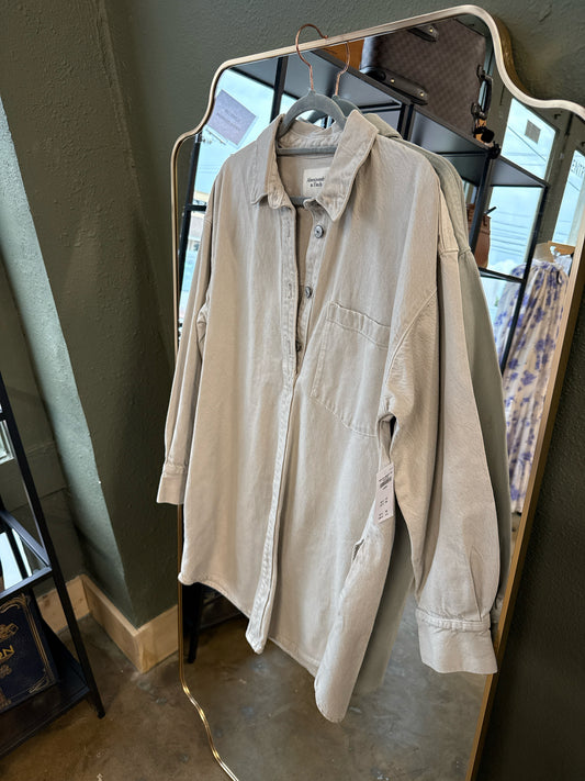 Abercrombie & Fitch Size L Tan Dress