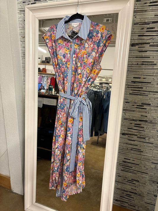 entro Size M multi floral/stripe Dress