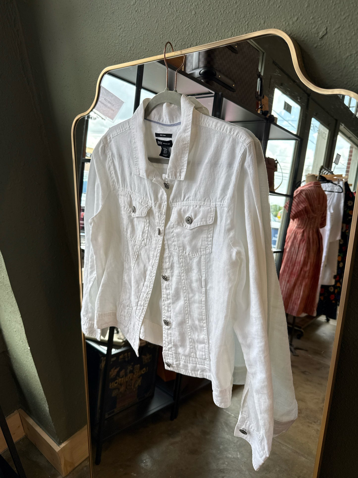 JNY Size M White Shacket