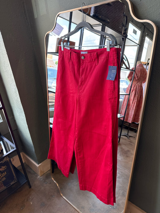 Crown & Ivy Size 12 Red Pants