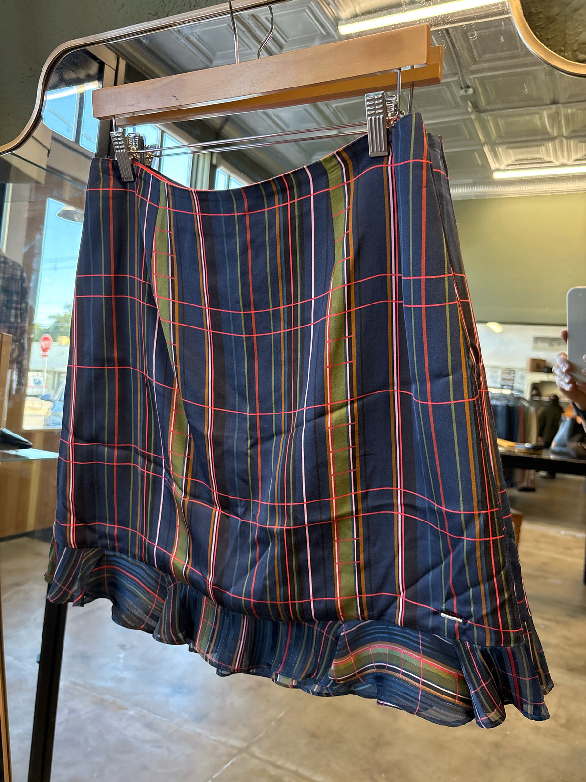 ted baker Size 3 Navy Plaid Skirt